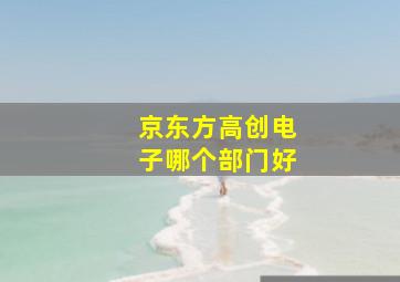 京东方高创电子哪个部门好