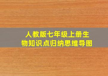 人教版七年级上册生物知识点归纳思维导图