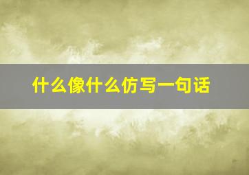 什么像什么仿写一句话