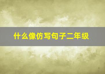 什么像仿写句子二年级