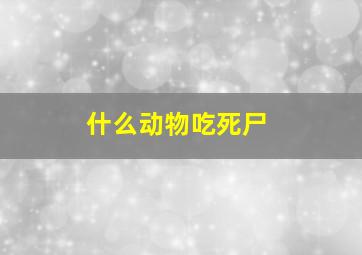 什么动物吃死尸