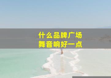 什么品牌广场舞音响好一点