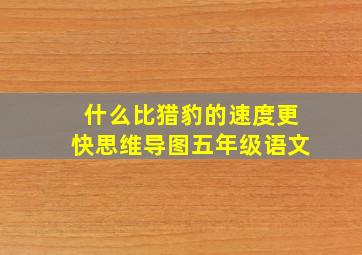 什么比猎豹的速度更快思维导图五年级语文