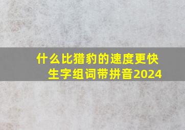 什么比猎豹的速度更快生字组词带拼音2024