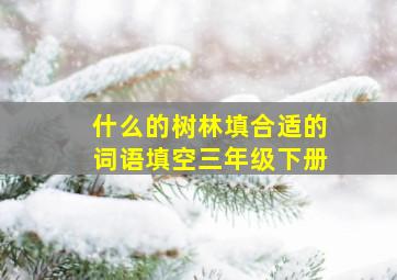 什么的树林填合适的词语填空三年级下册