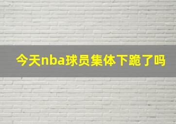 今天nba球员集体下跪了吗