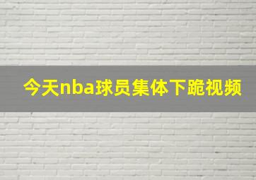 今天nba球员集体下跪视频