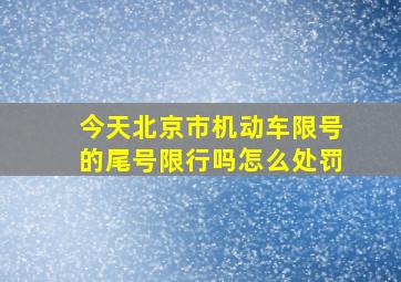 今天北京市机动车限号的尾号限行吗怎么处罚