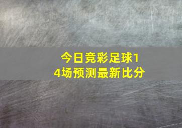 今日竞彩足球14场预测最新比分