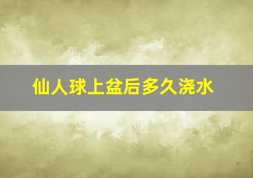 仙人球上盆后多久浇水