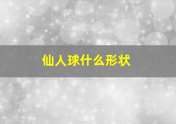 仙人球什么形状