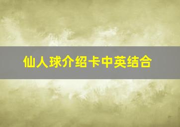 仙人球介绍卡中英结合