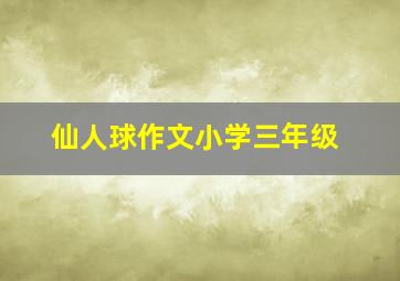 仙人球作文小学三年级