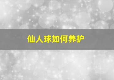 仙人球如何养护