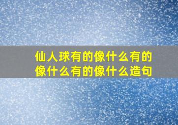 仙人球有的像什么有的像什么有的像什么造句