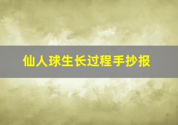 仙人球生长过程手抄报