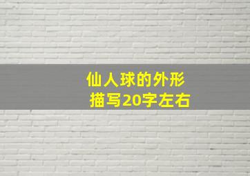 仙人球的外形描写20字左右