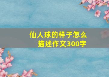 仙人球的样子怎么描述作文300字