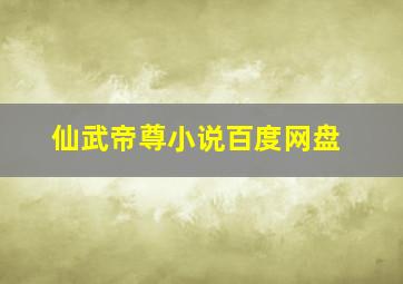 仙武帝尊小说百度网盘