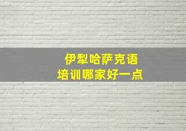 伊犁哈萨克语培训哪家好一点