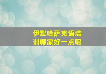 伊犁哈萨克语培训哪家好一点呢