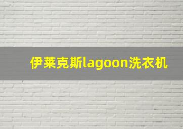 伊莱克斯lagoon洗衣机