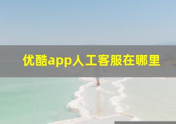 优酷app人工客服在哪里