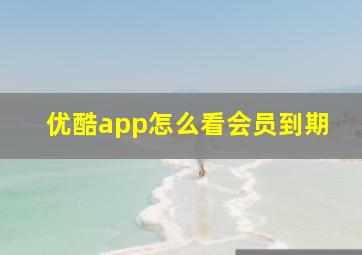 优酷app怎么看会员到期