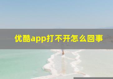 优酷app打不开怎么回事