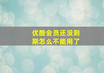 优酷会员还没到期怎么不能用了