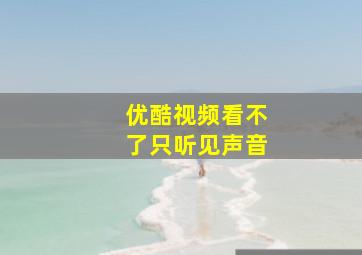 优酷视频看不了只听见声音