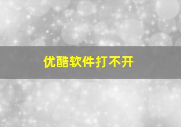 优酷软件打不开