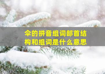 伞的拼音组词部首结构和组词是什么意思