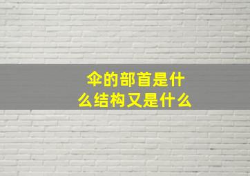 伞的部首是什么结构又是什么