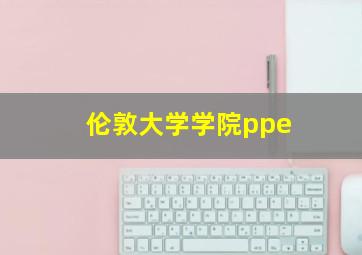 伦敦大学学院ppe