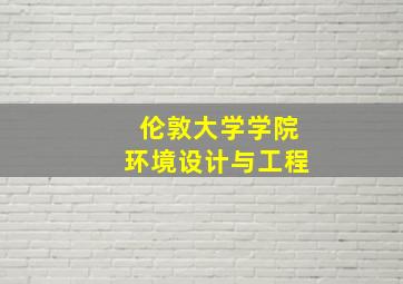 伦敦大学学院环境设计与工程