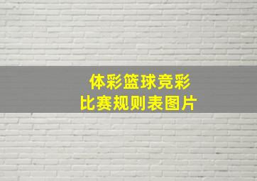 体彩篮球竞彩比赛规则表图片