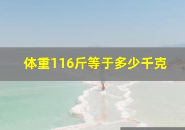 体重116斤等于多少千克