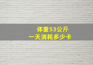 体重53公斤一天消耗多少卡