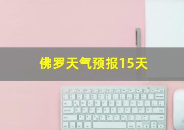 佛罗天气预报15天