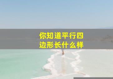 你知道平行四边形长什么样