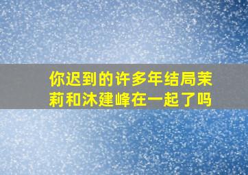 你迟到的许多年结局茉莉和沐建峰在一起了吗