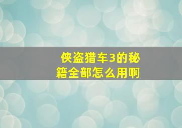 侠盗猎车3的秘籍全部怎么用啊