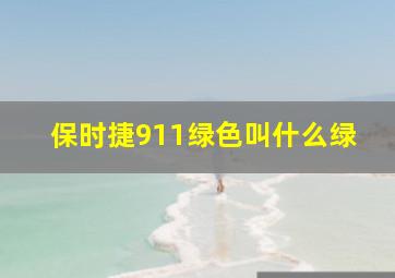 保时捷911绿色叫什么绿