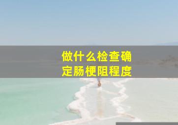 做什么检查确定肠梗阻程度