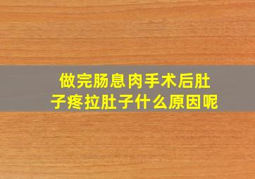 做完肠息肉手术后肚子疼拉肚子什么原因呢