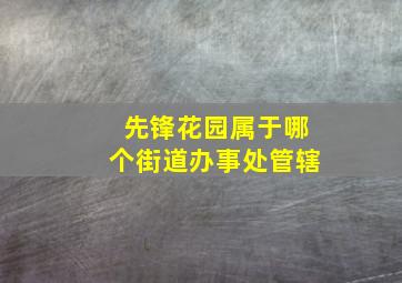 先锋花园属于哪个街道办事处管辖