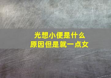 光想小便是什么原因但是就一点女