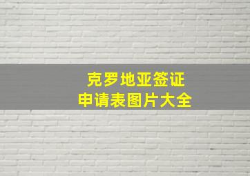 克罗地亚签证申请表图片大全