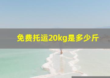 免费托运20kg是多少斤